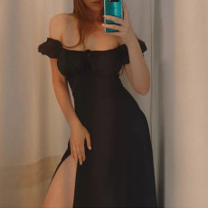 Plus Size Off Shoulder Bubble Sleeve Tie Maxi Dress GMAN-8141
