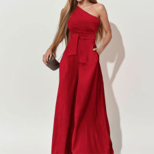 Plus Size Solid Color Slash Neck Loose Jumpsuit GMAN-28854