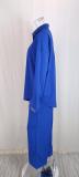 Plus Size Solid Color Loose Shirt Pants Suit GMAN-22010