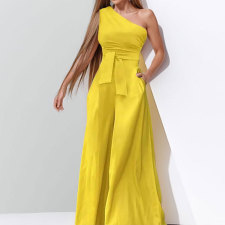 Plus Size Solid Color Slash Neck Loose Jumpsuit GMAN-28854