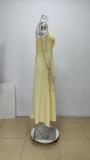 Plus Size Solid Color Tie Sling Maxi Dress GMAN-28268