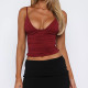 Plus Size V Neck Solid Color Sling Vest GMAN-29277