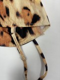 Plus Size Leopard Print Big Swing Maxi Dress GMAN-29081