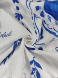 Plus Size Printed Lantern Short Sleeve Big Hem Maxi Dress GMAN-28338-28335