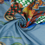 Plus Size Printed Lantern Sleeve Wide Leg  Pants Fashion Suit GMAN-24930