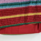 Plus Size Colorful Print Off Shoulder Tube Tops Dress GMAN-29026