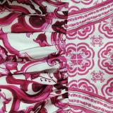 Plus Size Printed Square Neck Halter Pleated Maxi Dress GMAN-25058