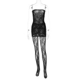 Sexy Wrap Chest Lace Mini Dress(With Stocking) GLAG-S3211867G