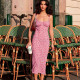 Print Sling Midi Dress GLAG-D248333G