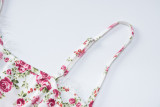 Floral Print Split Halter Maxi Dress GLAG-D269179G