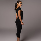 One Shoulder Solid Color Slim Midi Dress GLAG-D1C7527G