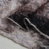 Long Sleeve Print Lace Tops GFRT-041742TBG