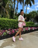 Loose Knits Short Sleeve Beach Skirt 2 Piece Set TR-1331