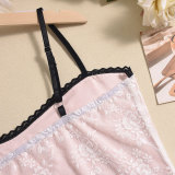 Halter Double Layer Lace Mini Dress GNZD-51486DBD