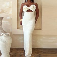 Slim Double Layer Solid Color Camisole Dress GNZD-51721DHD