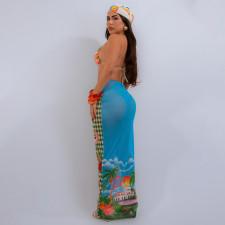 Printed Bikini Swimsuit 3 Piece Set Without Headscarf CYA-901773