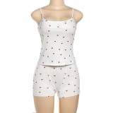 Love Print Sleeveless Vest And Shorts 2 Piece Set  GYME-K25S67402