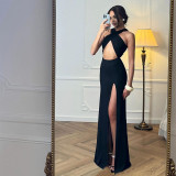 Sexy Hollow Out Split Maxi Dress GYME-K25D63488