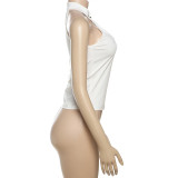 Solid Color Sleeveless Tank Tops GYME-K25L66341