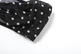 Polka Dot Wrap Vest Mesh Half Body Skirt Two Piece Set GYME-K25S69229