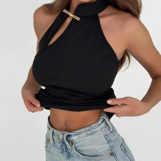Solid Color Sleeveless Tank Tops GYME-K25L66341