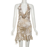 Halterneck Tie Up Backless Mini Dress GYME-K25D64878