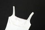 Solid Sleeveless Square Neck Maxi Dress GYME-K25D67022