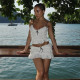 Sexy V Neck Pleated Vest Two Piece Skirts Set GYME-K25S66472