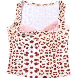 Leopard Print Lace Patchwork Vest GYME-K25L68915