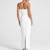 Solid Sleeveless Square Neck Maxi Dress GYME-K25D67022