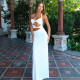 Twisted Hollow Out Solid Color Maxi Dress GYME-K25D66267