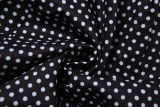 Polka Dot Button Pleated Backless Halter Dress GYME-K25D65007