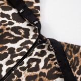 Leopard Print Sleeveless Vest Top Half Skirt Two Piece Set GDSF-D25ST125