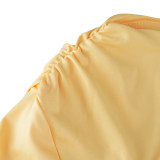 Single Shoulder Long Sleeve Tie Up Two Piece Pants Set MZ-2904