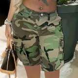 Camouflage Print Sport Loose Shorts LSD-2442