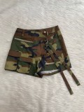 Casual Zipper Camouflage Print Shorts LSD-2435