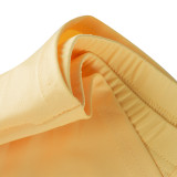 Single Shoulder Long Sleeve Tie Up Two Piece Pants Set MZ-2904