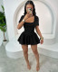 Short Sleeve Square Neck Mini Dress LSD-2431