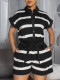 Stripe Color Block Sport Romper AIL-319