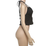 Lace Up Hollow Out Cami Tank Top GYME-K25B68538