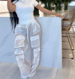 Sexy See Through Loose Solid Pants LSD-2443