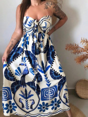 Strapless Tube Top Big Swing Maxi Dress SH-391363