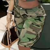 Camouflage Print Sport Loose Shorts LSD-2442