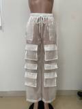 Sexy See Through Loose Solid Pants LSD-2443