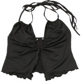 Lace Up Hollow Out Cami Tank Top GYME-K25B68538