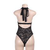 Deep V Neck See Through Bodysuit FL-ZX25063MHO