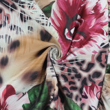 Sexy Print Backless Hollow Out Mini Dress FL-ZX25039MHO