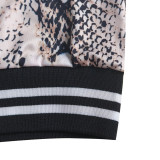 Snake Print Threaded Cardigan + Shorts Set HMS-5589