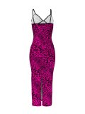 Leopard Print Slim Sling Maxi Dress GLF-10007-1