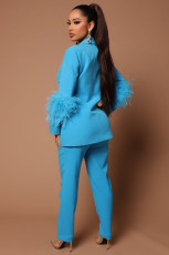 Fashion Blazer Pants Two Piece Set GNQF-S302